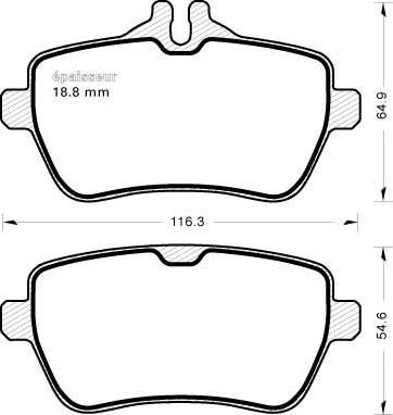 MGA 1147 - Kit de plaquettes de frein, frein à disque cwaw.fr