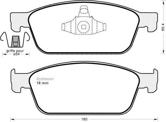 MGA 1151 - Kit de plaquettes de frein, frein à disque cwaw.fr