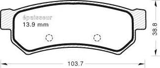 MGA 1105 - Kit de plaquettes de frein, frein à disque cwaw.fr