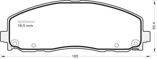 MGA 1107 - Kit de plaquettes de frein, frein à disque cwaw.fr