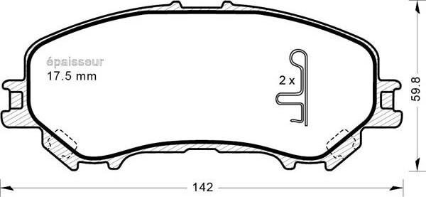 MGA 1189 - Kit de plaquettes de frein, frein à disque cwaw.fr