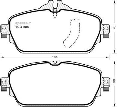 MGA 1183 - Kit de plaquettes de frein, frein à disque cwaw.fr