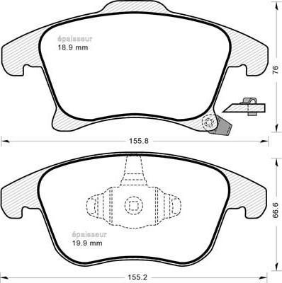 MGA 1187 - Kit de plaquettes de frein, frein à disque cwaw.fr