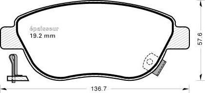 MGA 1134 - Kit de plaquettes de frein, frein à disque cwaw.fr