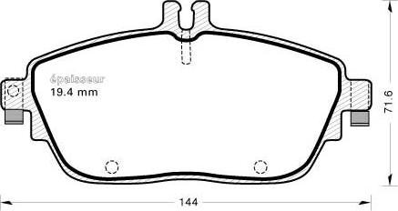 MGA 1133 - Kit de plaquettes de frein, frein à disque cwaw.fr