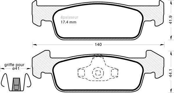 ACDelco 19374471 - Kit de plaquettes de frein, frein à disque cwaw.fr