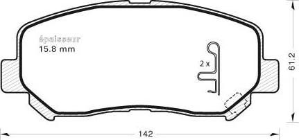 MGA 1123 - Kit de plaquettes de frein, frein à disque cwaw.fr