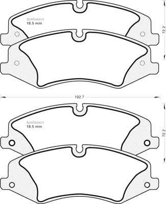 MGA 1127 - Kit de plaquettes de frein, frein à disque cwaw.fr