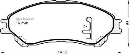 MGA 1173 - Kit de plaquettes de frein, frein à disque cwaw.fr