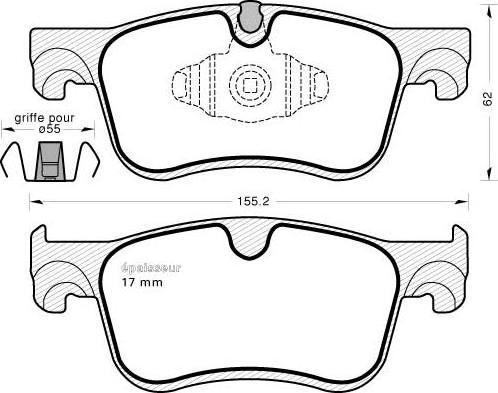 MGA 1172 - Kit de plaquettes de frein, frein à disque cwaw.fr