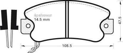 MGA 186 - Kit de plaquettes de frein, frein à disque cwaw.fr