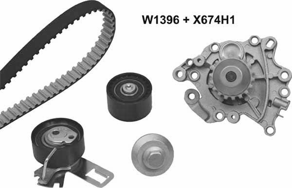 MGA 1396K1 - Pompe à eau + kit de courroie de distribution cwaw.fr