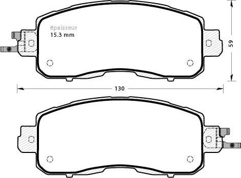 MGA 1340 - Kit de plaquettes de frein, frein à disque cwaw.fr