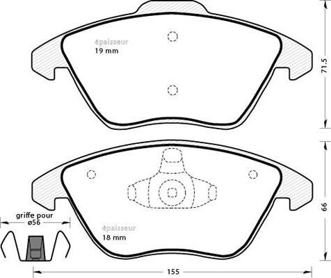 MGA 1347 - Kit de plaquettes de frein, frein à disque cwaw.fr