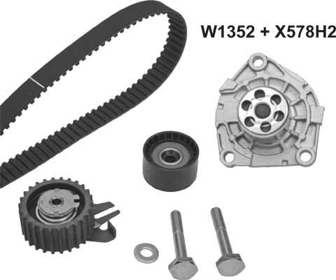 MGA 1352K3 - Pompe à eau + kit de courroie de distribution cwaw.fr