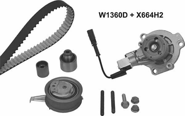 MGA 1360DK1 - Pompe à eau + kit de courroie de distribution cwaw.fr