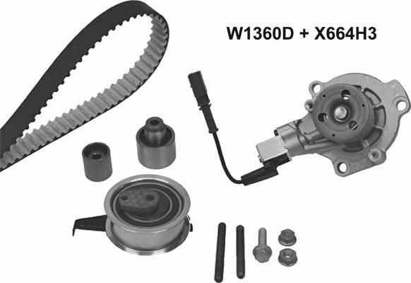 MGA 1360DK2 - Pompe à eau + kit de courroie de distribution cwaw.fr