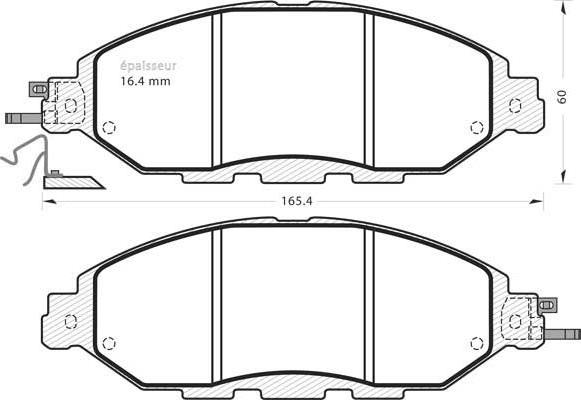 MGA 1368 - Kit de plaquettes de frein, frein à disque cwaw.fr