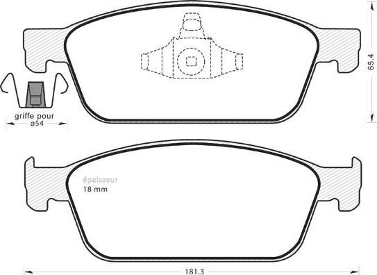 MGA 1363 - Kit de plaquettes de frein, frein à disque cwaw.fr