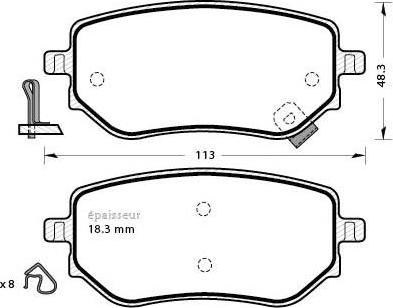 MGA 1306 - Kit de plaquettes de frein, frein à disque cwaw.fr