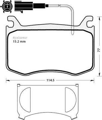 Valeo 601760 - Kit de plaquettes de frein, frein à disque cwaw.fr