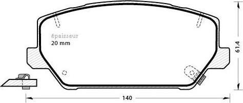 MGA 1315 - Kit de plaquettes de frein, frein à disque cwaw.fr