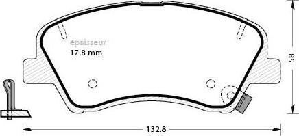 MGA 1313 - Kit de plaquettes de frein, frein à disque cwaw.fr