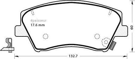 MGA 1312 - Kit de plaquettes de frein, frein à disque cwaw.fr