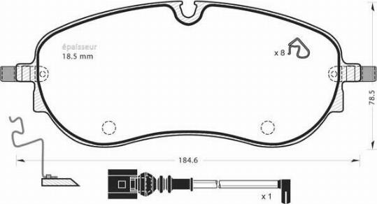 MGA 1381 - Kit de plaquettes de frein, frein à disque cwaw.fr