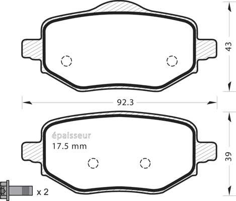 MGA 1387 - Kit de plaquettes de frein, frein à disque cwaw.fr