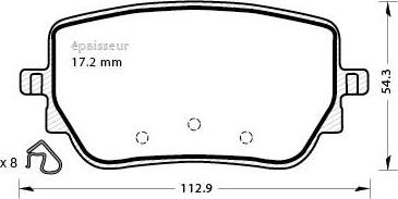 ATE 603885 - Kit de plaquettes de frein, frein à disque cwaw.fr