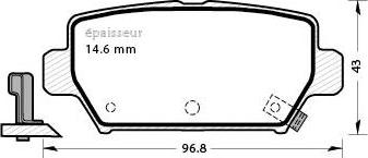 MGA 1332 - Kit de plaquettes de frein, frein à disque cwaw.fr