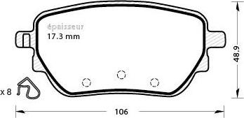 MGA 1325 - Kit de plaquettes de frein, frein à disque cwaw.fr