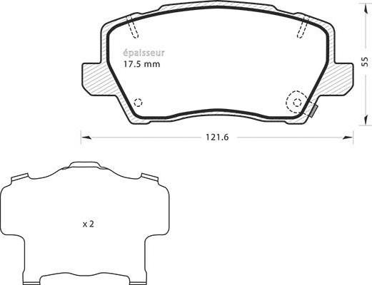 MGA 1320 - Kit de plaquettes de frein, frein à disque cwaw.fr