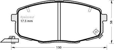 MGA 1293 - Kit de plaquettes de frein, frein à disque cwaw.fr