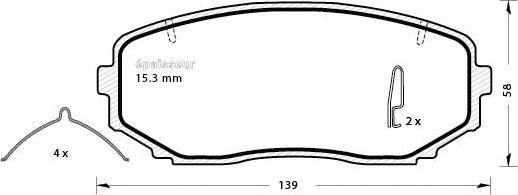 MGA 1292 - Kit de plaquettes de frein, frein à disque cwaw.fr