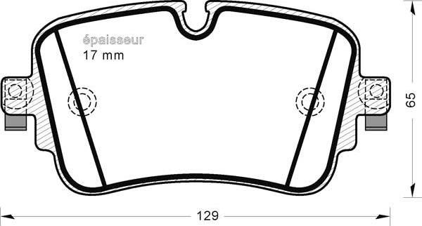 MGA 1246 - Kit de plaquettes de frein, frein à disque cwaw.fr