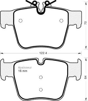 MGA 1241 - Kit de plaquettes de frein, frein à disque cwaw.fr