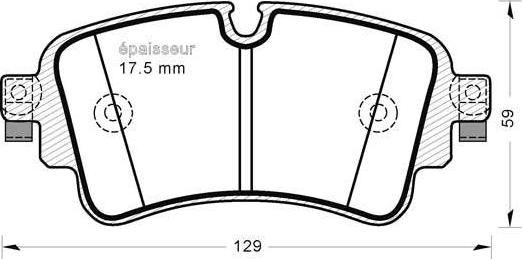 MGA 1247 - Kit de plaquettes de frein, frein à disque cwaw.fr