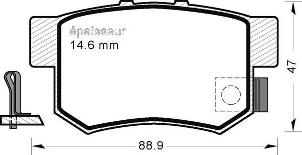 MGA 1259 - Kit de plaquettes de frein, frein à disque cwaw.fr