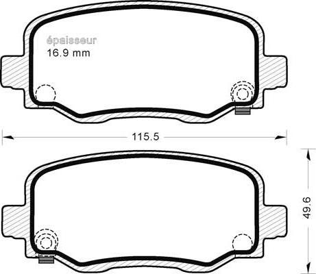 Valeo 670417 - Kit de plaquettes de frein, frein à disque cwaw.fr