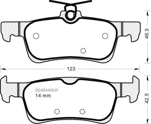 MGA 1269 - Kit de plaquettes de frein, frein à disque cwaw.fr