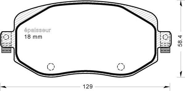 MGA 1261 - Kit de plaquettes de frein, frein à disque cwaw.fr