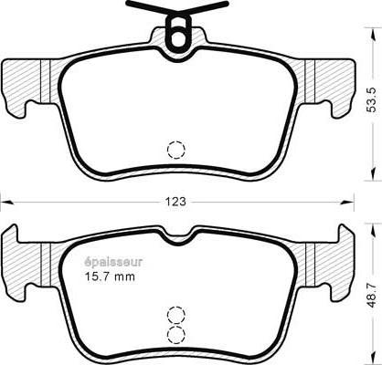 Spidan DG9Z-2200-G - Kit de plaquettes de frein, frein à disque cwaw.fr