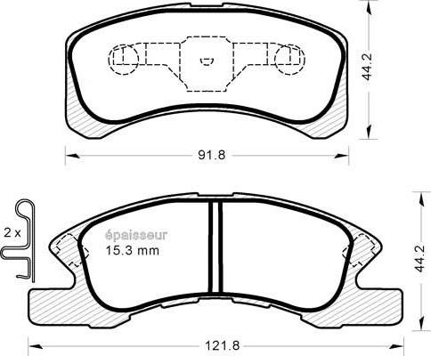 MGA 1267 - Kit de plaquettes de frein, frein à disque cwaw.fr