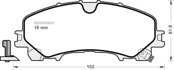 MGA 1204 - Kit de plaquettes de frein, frein à disque cwaw.fr