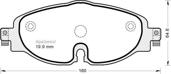 MGA 1203 - Kit de plaquettes de frein, frein à disque cwaw.fr