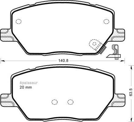 MGA 1202 - Kit de plaquettes de frein, frein à disque cwaw.fr