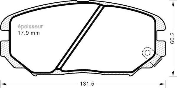 MGA 1215 - Kit de plaquettes de frein, frein à disque cwaw.fr