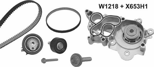 MGA 1218K1 - Pompe à eau + kit de courroie de distribution cwaw.fr